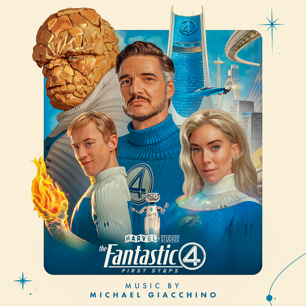 Mitad derecha, portada frontal de The Fantastic Four: First Steps