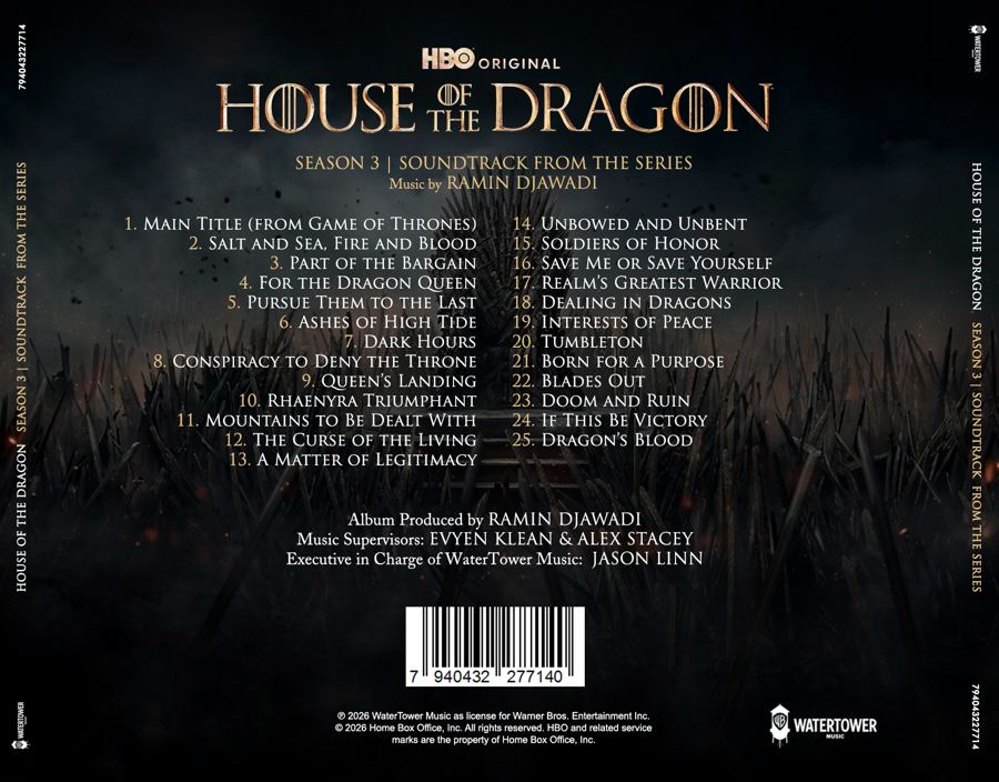 Contraportada de House of the Dragon, ampliada sin mostrar los cantos laterales