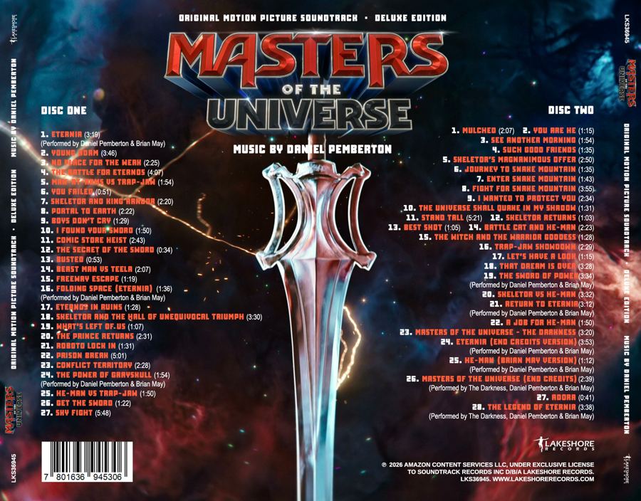 Contraportada de Masters of the Universe, ampliada sin mostrar los cantos laterales
